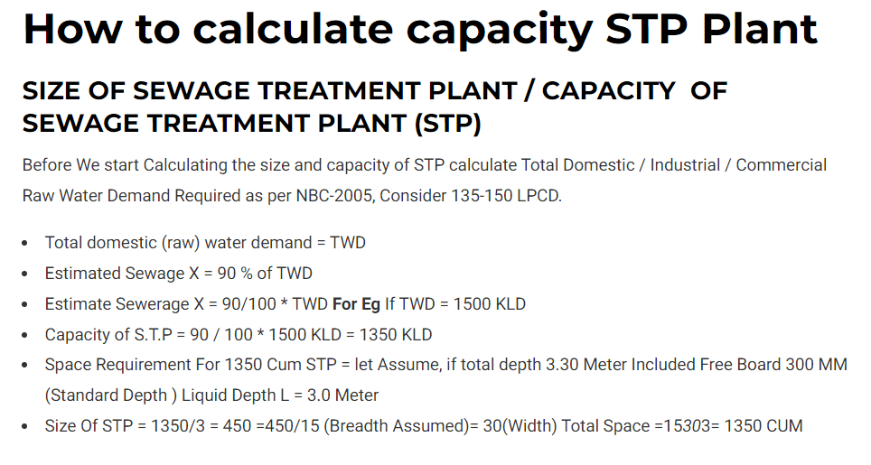 STP Capacity Calculation