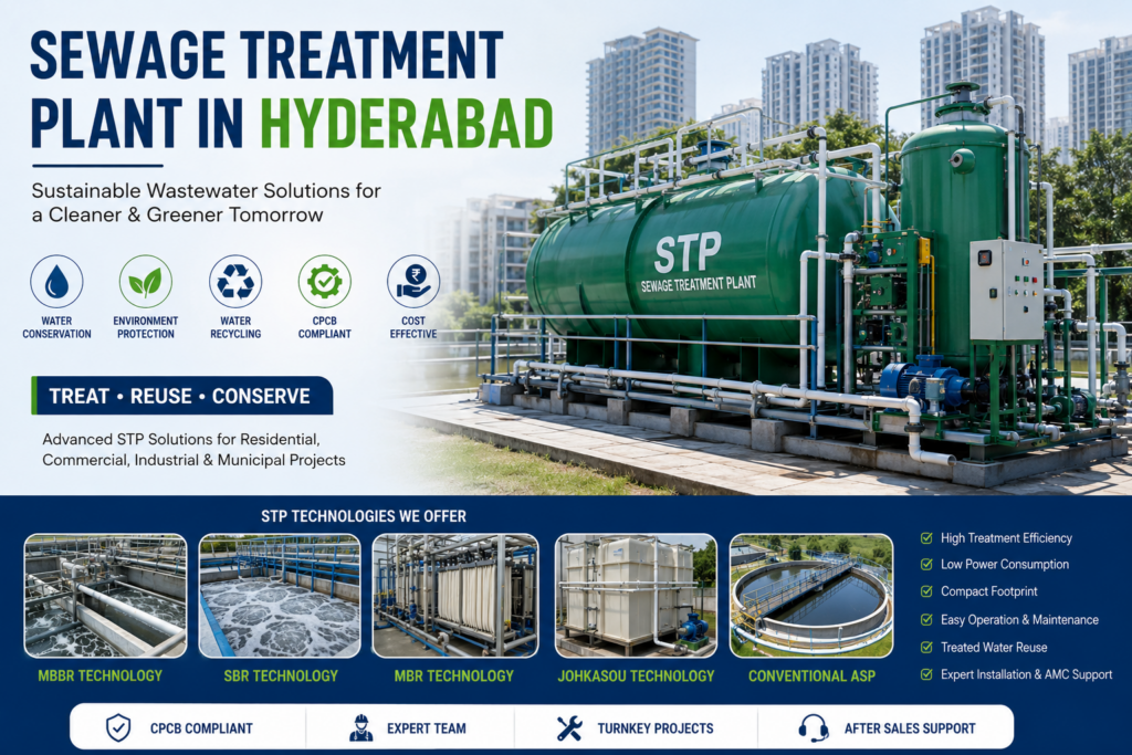 Sewage Treatment Plant in Hyderabad | Best STP Manufacturer, Supplier & Installation Services