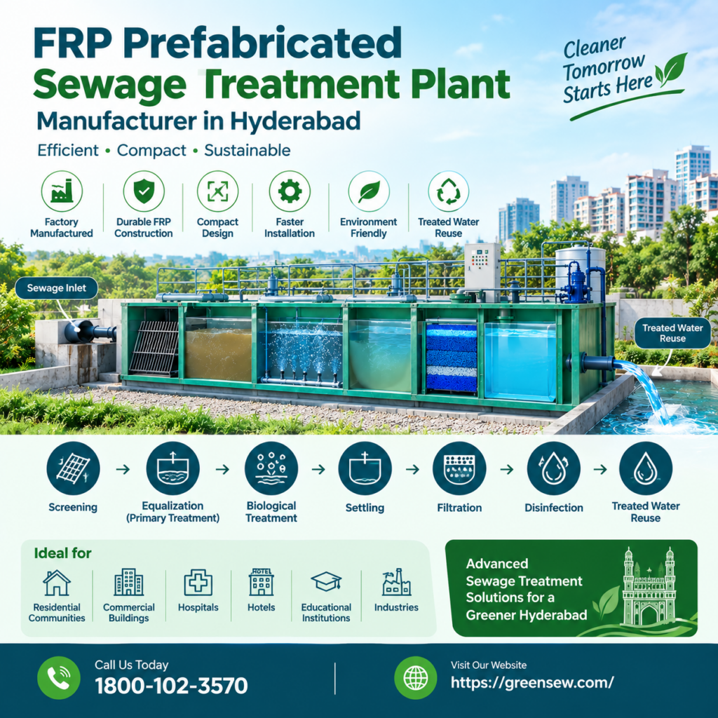 FRP Prefabricated Sewage Treatment Plant Manufacturer in Hyderabad